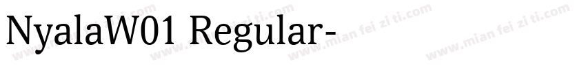 NyalaW01 Regular字体转换